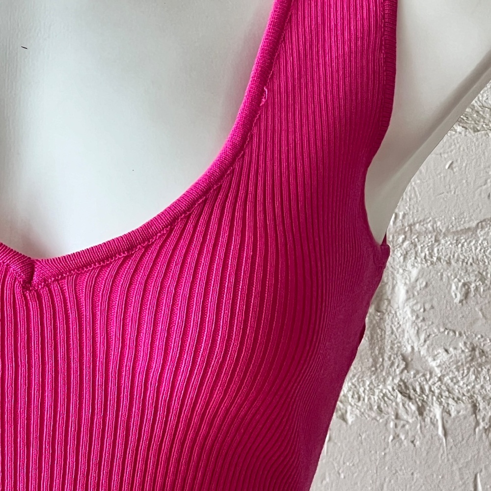 Pink Ribbed Dress - Picture 2 of 5